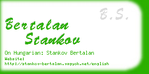 bertalan stankov business card